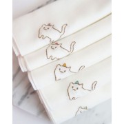 刺繡貓仔竹纖維紗巾