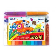 AMOS 蠟筆、粉彩、水彩 3合1顏色筆 (18色)